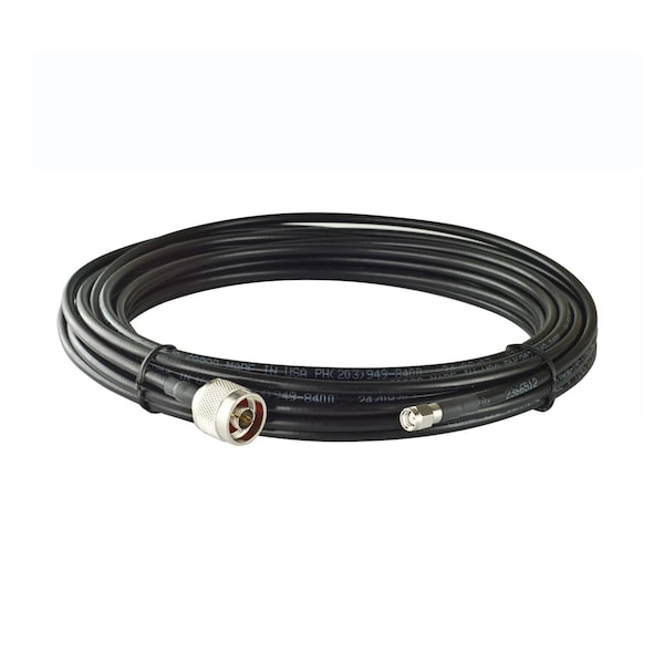 Lmr-195 Lite Cable, N-Type (Male) To Rp Sma (Male), 9 Meters